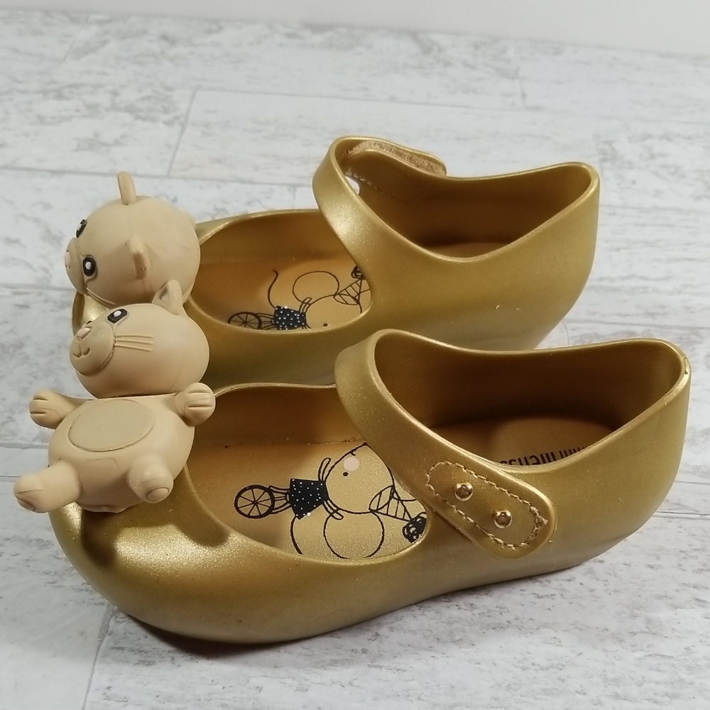 Mini Melissa Sz 9 Mary Jane Style Flats Kitten Cat - Picture 5 of 11